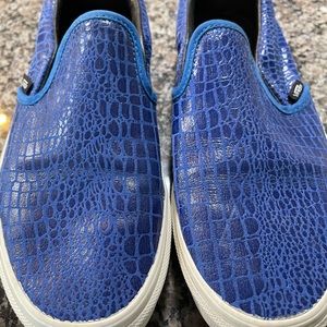 Vans Slip Ons - Blue -Size 9.5